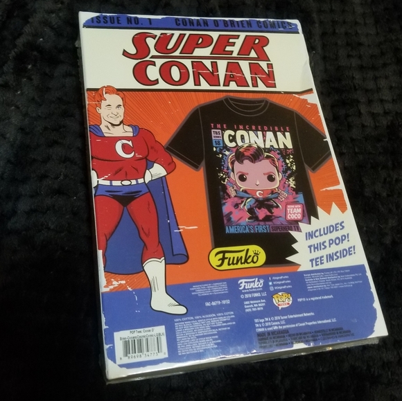 NEW Funko Pop Conan O'Brien t-shirt L DEADSTOCK - Picture 2 of 5